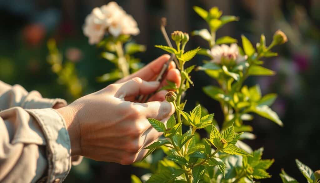 pruning and deadheading plant care