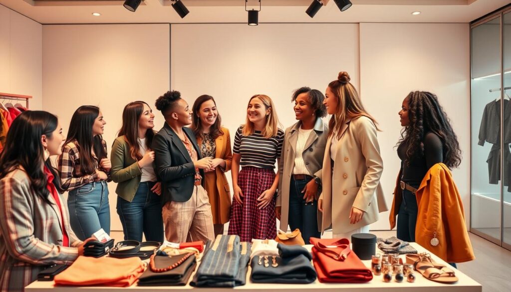 A vibrant, visually striking image showcasing the benefits of the Shein ambassador program. In the foreground, a group of diverse, stylishly dressed individuals engage in a lively discussion, their animated expressions conveying the excitement and camaraderie of being part of the program. The middle ground features an array of Shein clothing and accessories, neatly displayed to highlight the perks of receiving free merchandise. In the background, a sleek, modern setting with clean lines and a minimalist aesthetic, creating a professional and aspirational atmosphere. Soft, warm lighting illuminates the scene, lending a sense of positivity and opportunity. The overall composition exudes a sense of community, fashion, and the rewarding experience of being a Shein ambassador. A vibrant, visually striking image showcasing the benefits of the Shein ambassador program. In the foreground, a group of diverse, stylishly dressed individuals engage in a lively discussion, their animated expressions conveying the excitement and camaraderie of being part of the program. The middle ground features an array of Shein clothing and accessories, neatly displayed to highlight the perks of receiving free merchandise. In the background, a sleek, modern setting with clean lines and a minimalist aesthetic, creating a professional and aspirational atmosphere. Soft, warm lighting illuminates the scene, lending a sense of positivity and opportunity. The overall composition exudes a sense of community, fashion, and the rewarding experience of being a Shein ambassador.